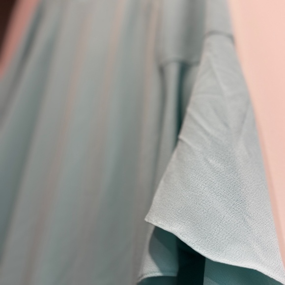 Karl Lagerfeld Paris Teal Shift Dress Bell Sleeves Size 6 - Picture 4 of 4